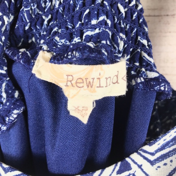 Rewind Empire Waist Cross Back Cute Summer Dress - Picture 6 of 6